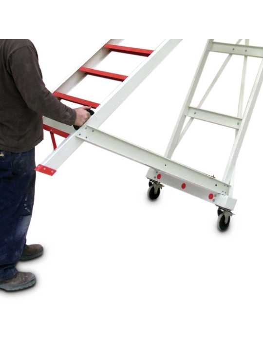 Escalera con plataforma y barandilla de seguridad de fibra de vidrio Altura de plataforma 184 cm ALFI08 FARAONE