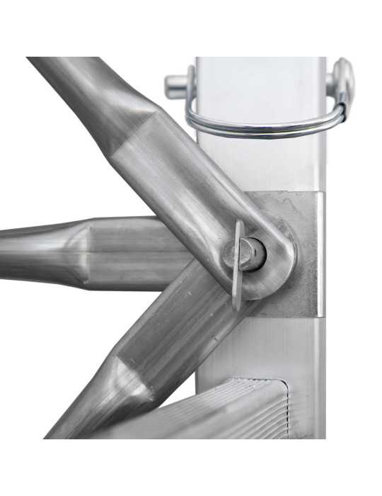 Andamio de aluminio con ruedas y plataforma de 140x60 cm. Altura de trabajo H380CM RAPIDO140-H380CM FARAONE