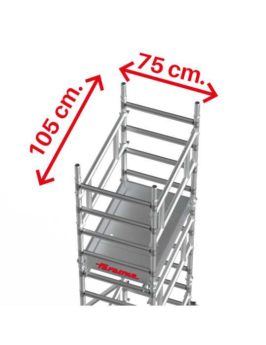 Andamio individual de 75x105 Altura total de la estructura 6 m M70 FARAONE