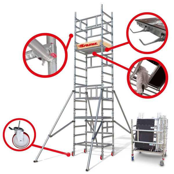 Andamio individual de 75x105 Altura total de la estructura 7 m M81 FARAONE