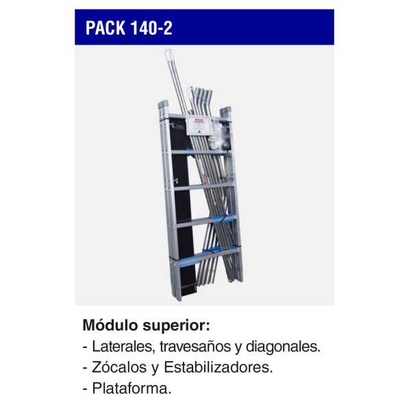 Módulo superior para andamio RAPIDO 140 PACK-140-2 FARAONE