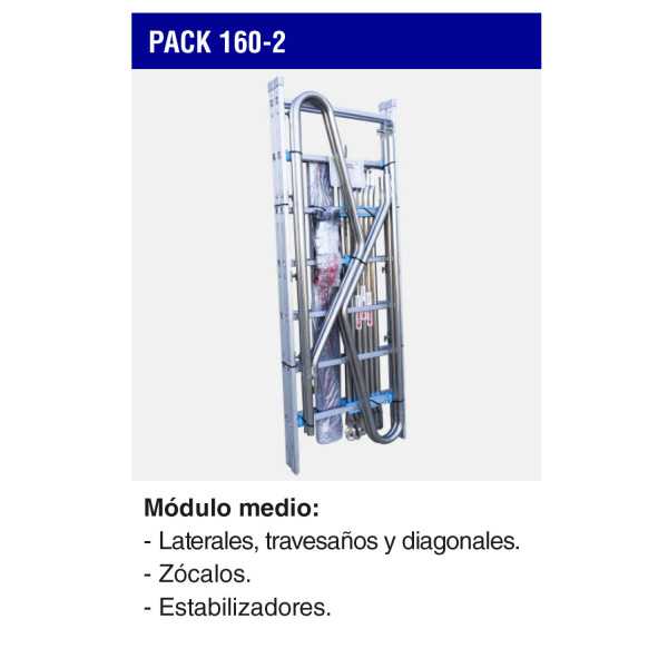 Módulo medio para andamio RAPIDO 160 PACK-160-2 FARAONE