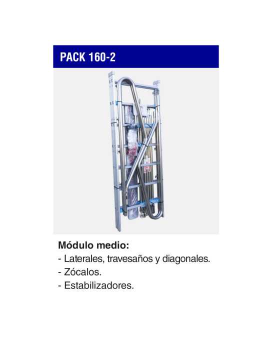 Módulo medio para andamio RAPIDO 160 PACK-160-2 FARAONE