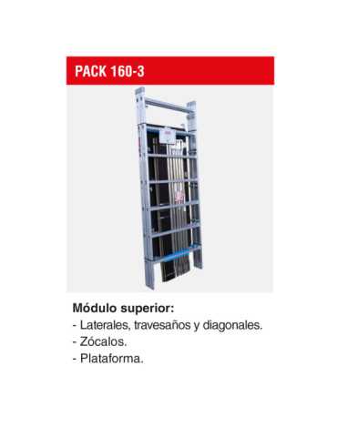 Módulo superior para andamio RAPIDO 160 PACK-160-3 FARAONE