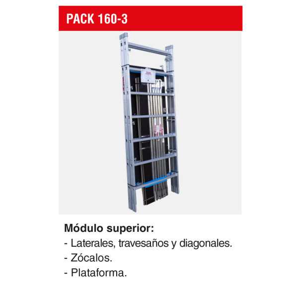 Módulo superior para andamio RAPIDO 160 PACK-160-3 FARAONE