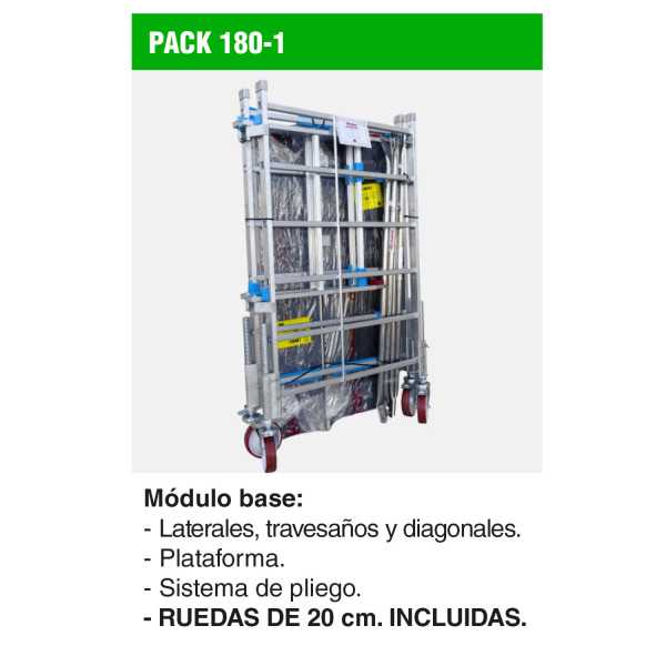 Módulo base para andamio RAPIDO 180 PACK-180-1 FARAONE