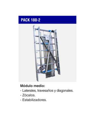 Módulo medio para andamio RAPIDO 180 PACK-180-2 FARAONE