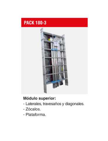 Módulo superior para andamio RAPIDO 180 PACK-180-3 FARAONE