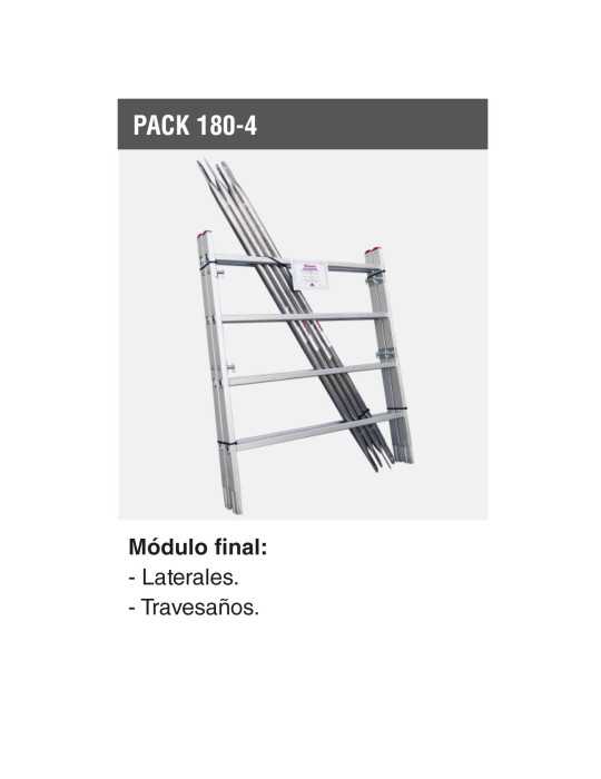 Módulo final para andamio RAPIDO 180 PACK-180-4 FARAONE