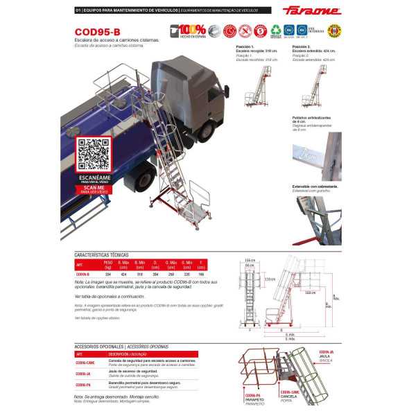 Cancela de seguridad para escalera acceso a camiones COD95-CANC FARAONE