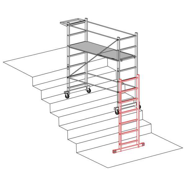 Kit de aluminio para escalinatas en andamio RAPIDO 160 R160-6 FARAONE