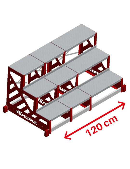 Ancho especial de 120 cm. para taburete SGAS SGAS-P-100L FARAONE