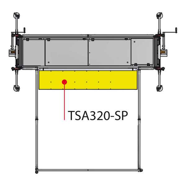 Panel lateral ajustable apoyado en el vehículo TSA320-SP FARAONE