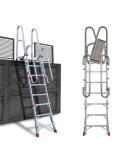 Escalera plegable de acceso a camiones con altura regulable. 3-6 peldaños SCRT3 FARAONE