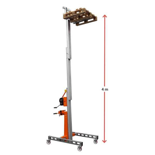 Nuevo Elevador de materiales en aluminio, manual, máximo 250 kg. Peso 95 kg. Altura máxima elevación 265 cm HW02 FARAONE