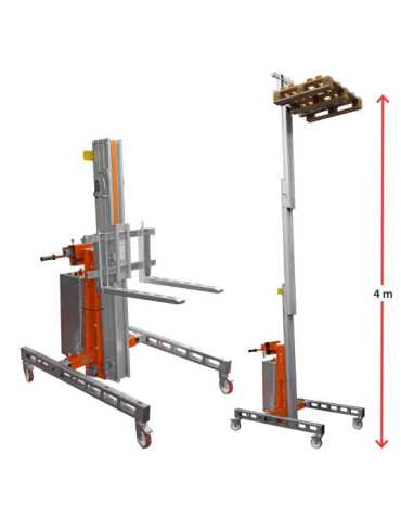 Nuevo Elevador de materiales en aluminio, eléctrico, máximo 250 kg. Peso 95 kg. Altura máxima elevación 265 cm HW02EL FARAONE