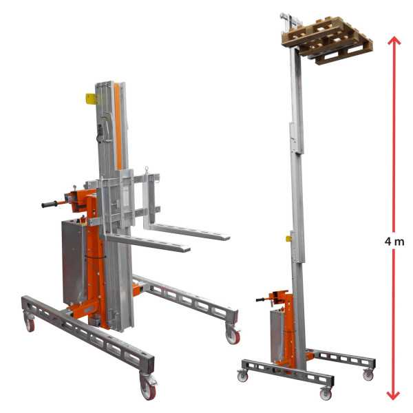 Nuevo Elevador de materiales en aluminio, eléctrico, máximo 250 kg. Peso 95 kg. Altura máxima elevación 265 cm HW02EL FARAONE