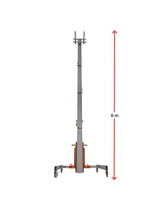 Nuevo Elevador de materiales en aluminio, eléctrico, máximo 250 kg. Peso 112 kg. Altura máxima elevación 300 cm HWBIG2EL FARAONE