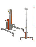Nuevo Elevador de materiales en aluminio, eléctrico, máximo 150 kg. Peso 162 kg. Altura máxima elevación 600 cm HWBIG4EL FARAONE