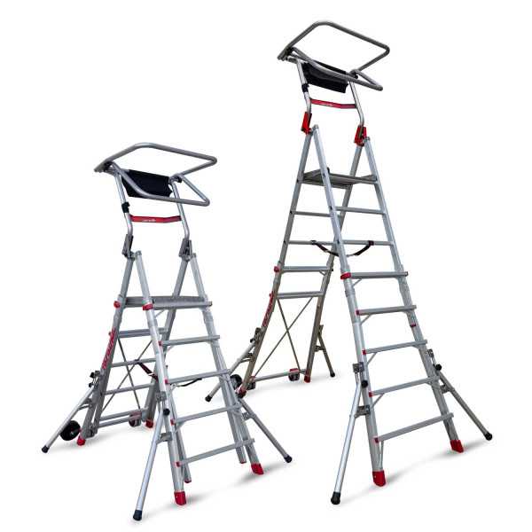 Escalera plegable con amplia plataforma y 3 peldaños PLS-C3 FARAONE