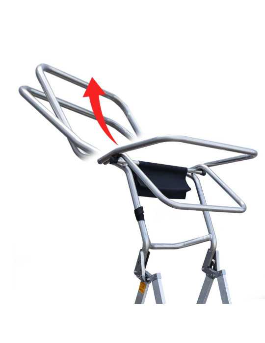 Escalera plegable con amplia plataforma y 3 peldaños PLS-C3 FARAONE