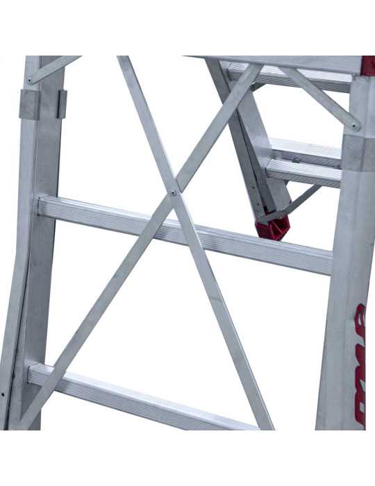 Escalera plegable con amplia plataforma y 3 peldaños PLS-C3 FARAONE