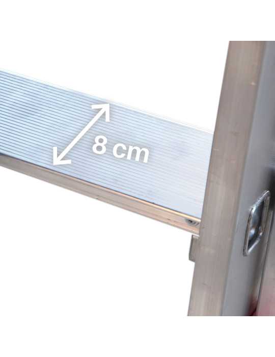 Escalera plegable con amplia plataforma y 3 peldaños PL-C3 FARAONE