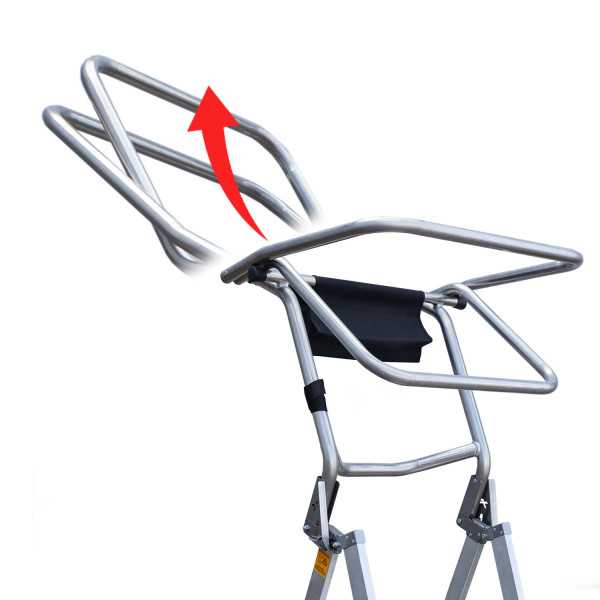Escalera plegable con amplia plataforma, estabilizadores de serie y 5 peldaños PL-C5 FARAONE