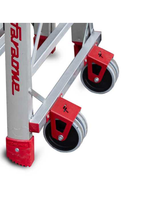 Escalera plegable con amplia plataforma, estabilizadores de serie y 5 peldaños PL-C5 FARAONE