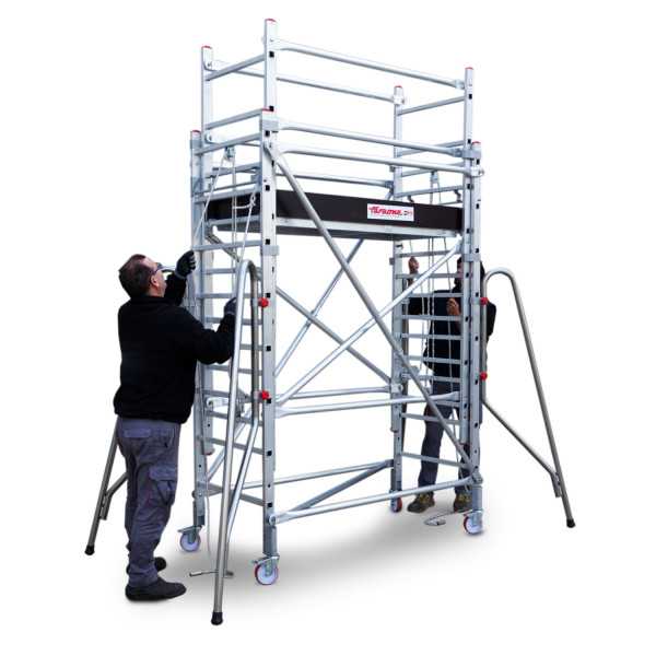 Andamio extensible con cuerda. 80x160 cm y altura máx. 400 m R-160-S FARAONE