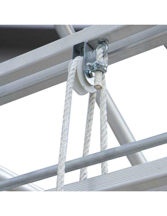 Andamio extensible con cuerda. 80x160 cm y altura máx. 400 m R-160-S FARAONE