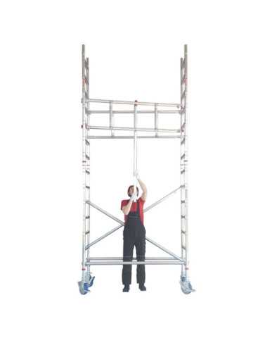 Top System 75 montaje en seguridad MSB - Rueda 200 - Carga máx. 360 kg - Base 75x245 cm - Altura total 4,50 m MS-B43 FARAONE 2