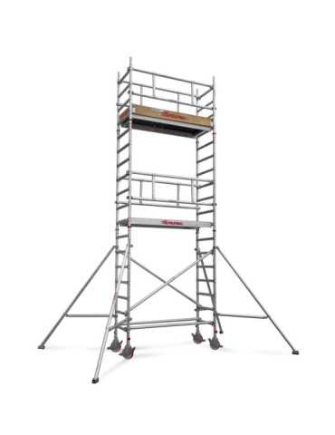 Top System 75 montaje en seguridad MSB - Rueda 200 - Carga máx. 360 kg - Base 75x245 cm - Altura total 5,50 m MS-B54 FARAONE