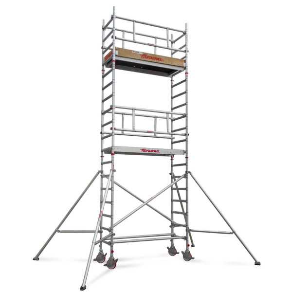 Top System 75 montaje en seguridad MSB - Rueda 200 - Carga máx. 360 kg - Base 75x245 cm - Altura total 16,50 m MS-B161 FARAONE