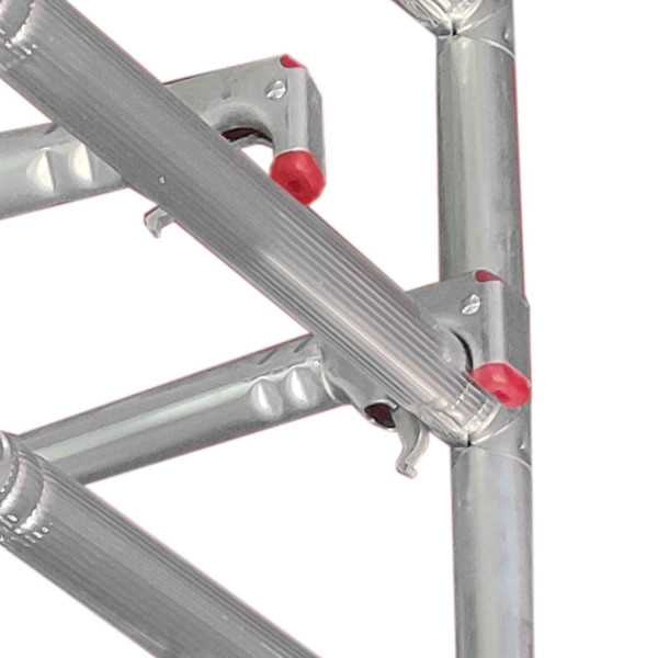 Top System 135 montaje en seguridad MSE - Rueda 200 - Carga máx. 800 - Base 135x245 cm - Altura total 3,50 m MS-F35 FARAONE