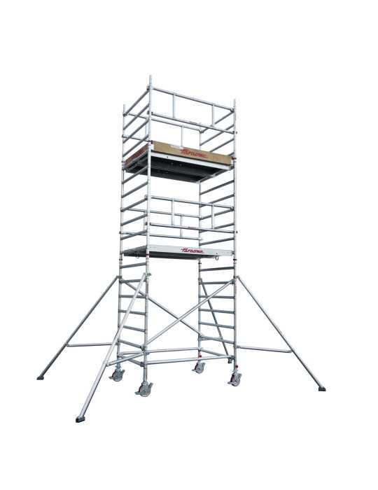 Top System 135 montaje en seguridad MSE - Rueda 200 - Carga máx. 800 - Base 135x245 cm - Altura total 12,50 m MS-F122 FARAONE