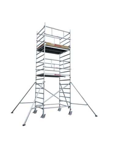 Top System 135 montaje en seguridad MSE - Rueda 200 - Carga máx. 800 - Base 135x245 cm - Altura total 13,50 m MS-F133 FARAONE