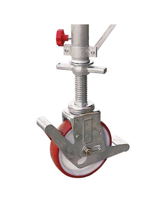 Top System 135 montaje en seguridad MSE - Rueda 200 - Carga máx. 800 - Base 135x245 cm - Altura total 14,50 m MS-F142 FARAONE