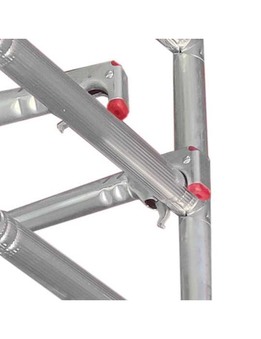 Top System 135x180 con escaleras G - Rueda de 200 - Carga máx. de 480 kg - Altura total de la estructura 5,50 m G54 FARAONE