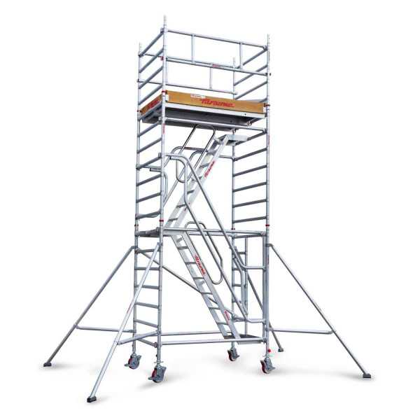 Top System 135x180 con escaleras G - Rueda de 200 - Carga máx. de 480 kg - Altura total de la estructura 7,50 m G74 FARAONE
