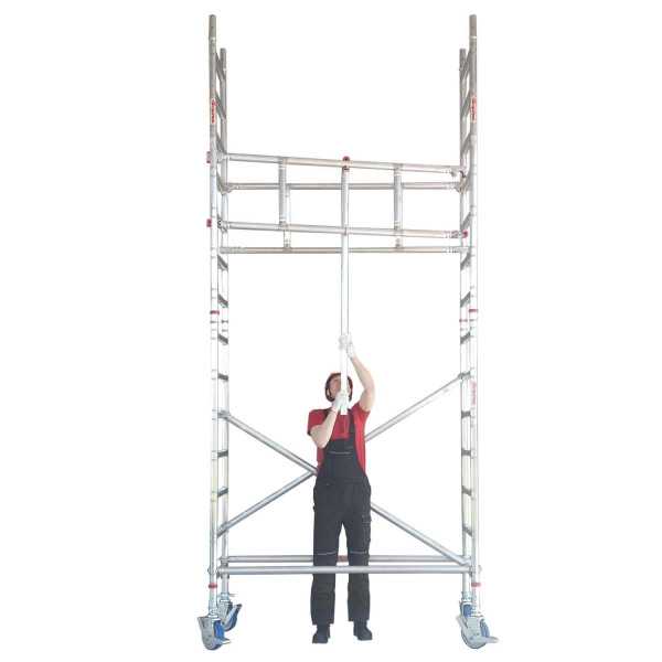 Top System 135x180 con escaleras G - Rueda de 200 - Carga máx. de 480 kg - Altura total de la estructura 11,50 m G140 FARAONE