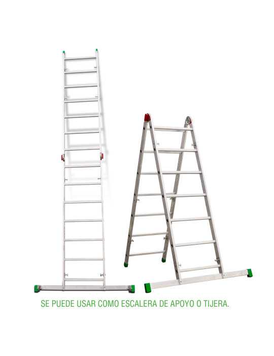 Miniandamio multiusos en aluminio - Altura total de la estructura de 4 metros ES-SUPER ESCALIBUR