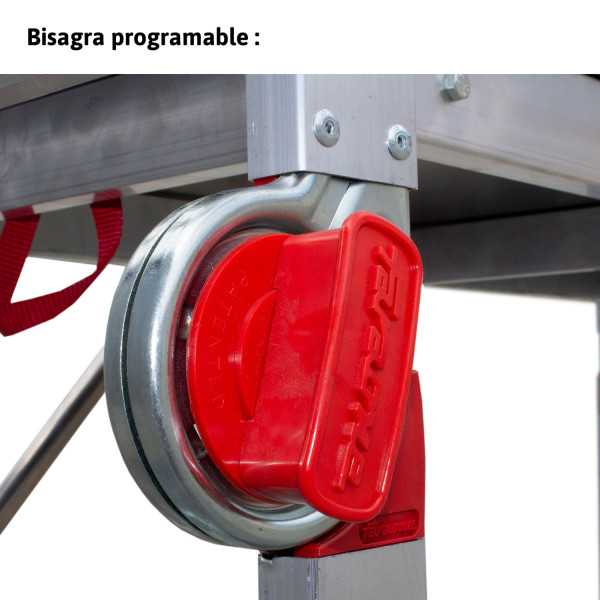 Miniandamio multiusos en aluminio - Altura total de la estructura de 4 metros ES-SUPER ESCALIBUR