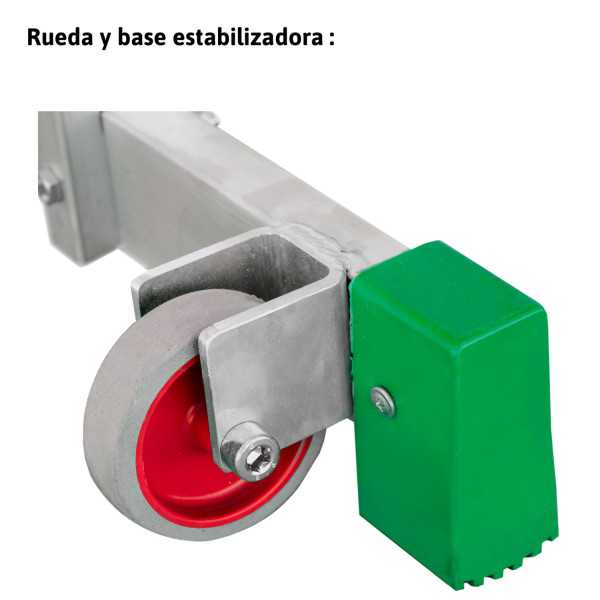 Miniandamio multiusos en aluminio - Altura total de la estructura de 4 metros ES-SUPER ESCALIBUR