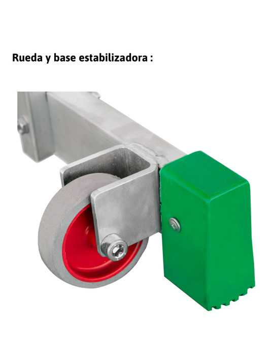 Miniandamio multiusos en aluminio - Altura total de la estructura de 4 metros ES-SUPER ESCALIBUR