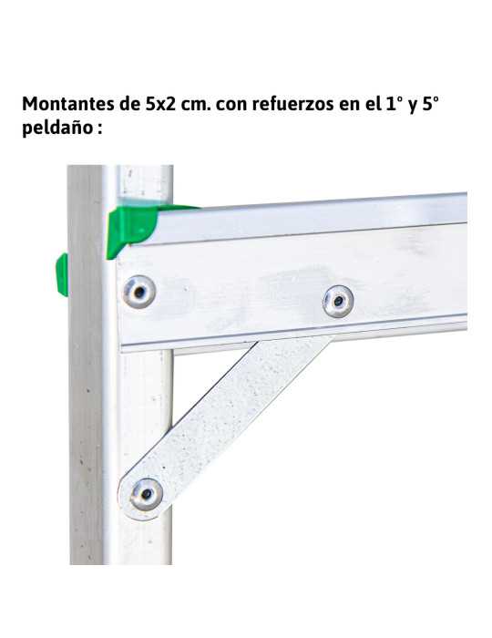 Escalera doméstica 8 peldaños ES-DOM8 ESCALIBUR