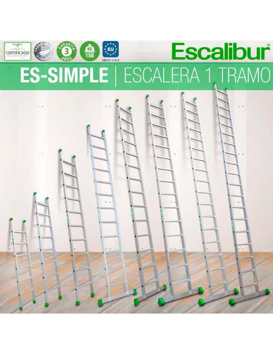Escalera simple 1 tramo 8 peldaños ES-SIMPLE8 ESCALIBUR
