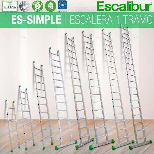 Escalera simple 1 tramo 14 peldaños ES-SIMPLE14 ESCALIBUR