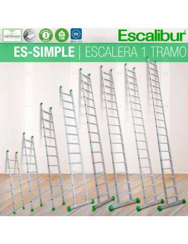 Escalera simple 1 tramo 15 peldaños ES-SIMPLE15 ESCALIBUR
