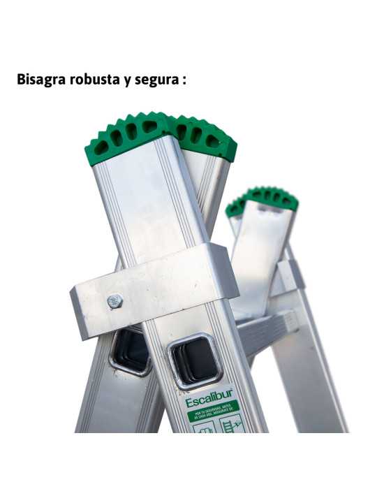 Escalera 2 tramos con base 9 peldaños ES-DOBLE9 ESCALIBUR
